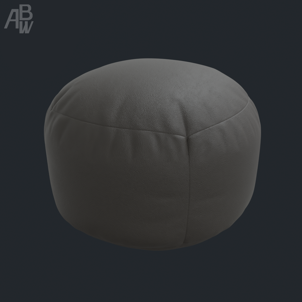 Leather Pouf preview image 1